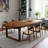 Brown Solid Wood Rectangular Dining Table-115692536