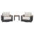 Outdoor 3-piece Seating Group, Swivel Chair With Cushions