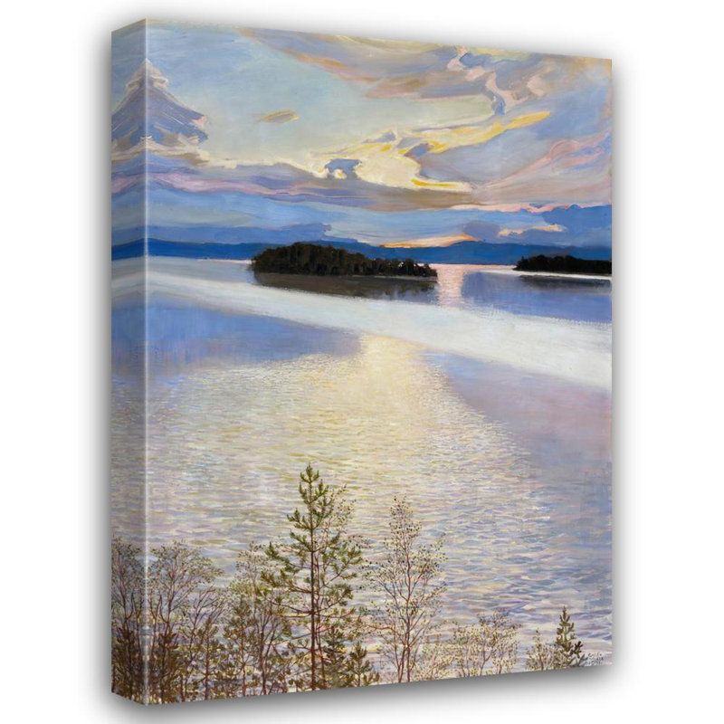 «Lake View» par Akseli Gallen-Kallela - Art mural sur toile tendue avec châssis, H 18 po x l 14 po