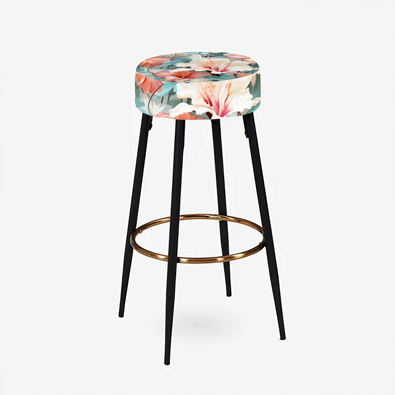 Paradise Mirage - motif tropical - ensemble de 2 tabourets de bar tropicaux
