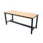 Narrow Counter Height 82" Teak and Aluminum Table-1330932850