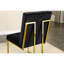 2 chaises de salle à manger - style moderne, velours, base à finition dorée, base sans chaises