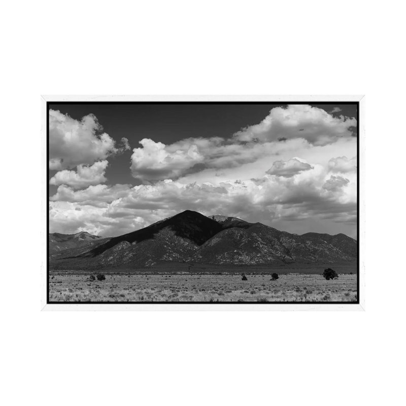 Taos Mountains by Bethany Young - Print on Canvas, White Framed, 66.04cm H x 101.6cm W x 3.81cm D