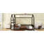 Grand lit en métal avec clôture et tablettes de rangement amovibles-268801580