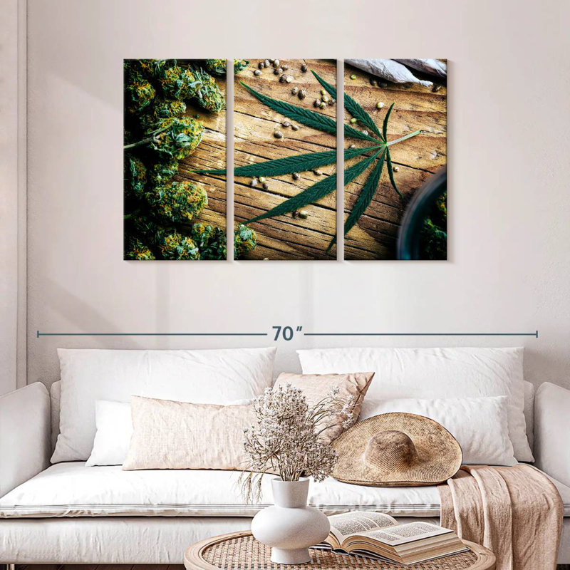 Senne Dried Marijuana, 28" H x 45" W