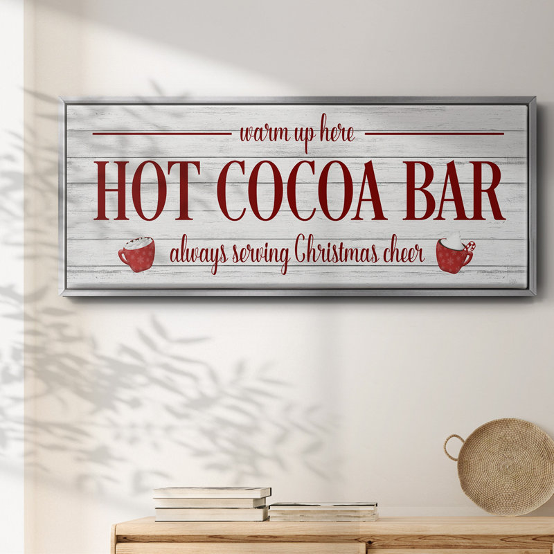 Hot Cocoa Bar - toile encadrée, H 20 po x l 50 po