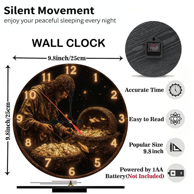 horloge, paniers, texture poisson