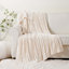  Jeté tricoté en chenille de luxe, 51 x 67 pouces, jeté tricoté pour chaise, jeté texturé décoratif super doux et chaud pour le lit, le canapé et le salon