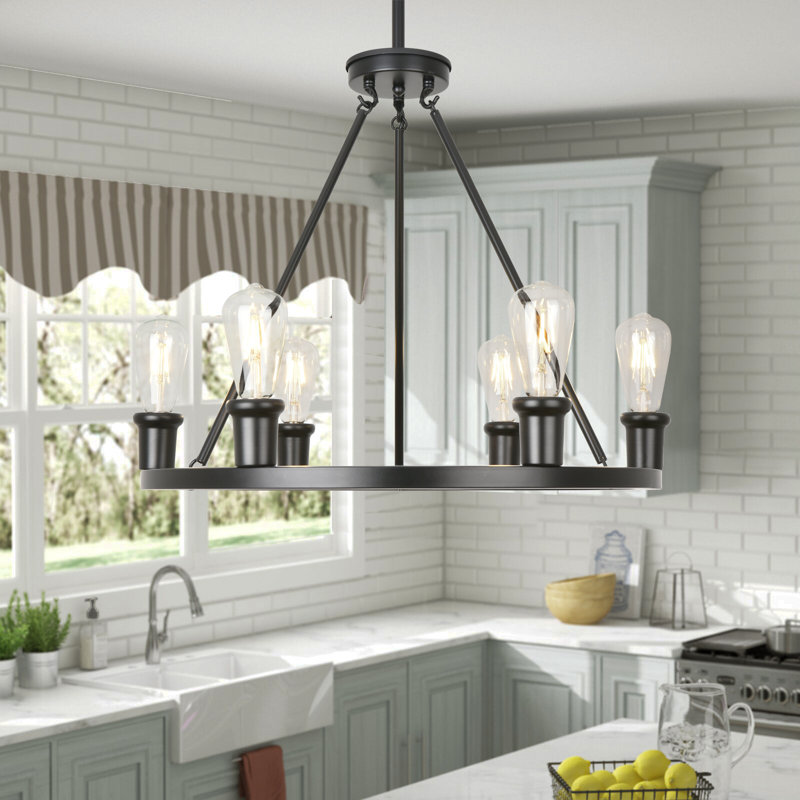 6 - Light Dimmable Chandelier