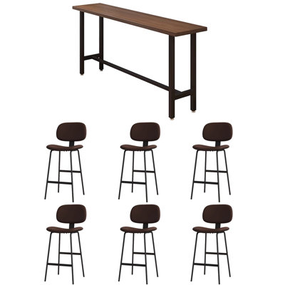 Solid wood simple bar counter tables and chairs