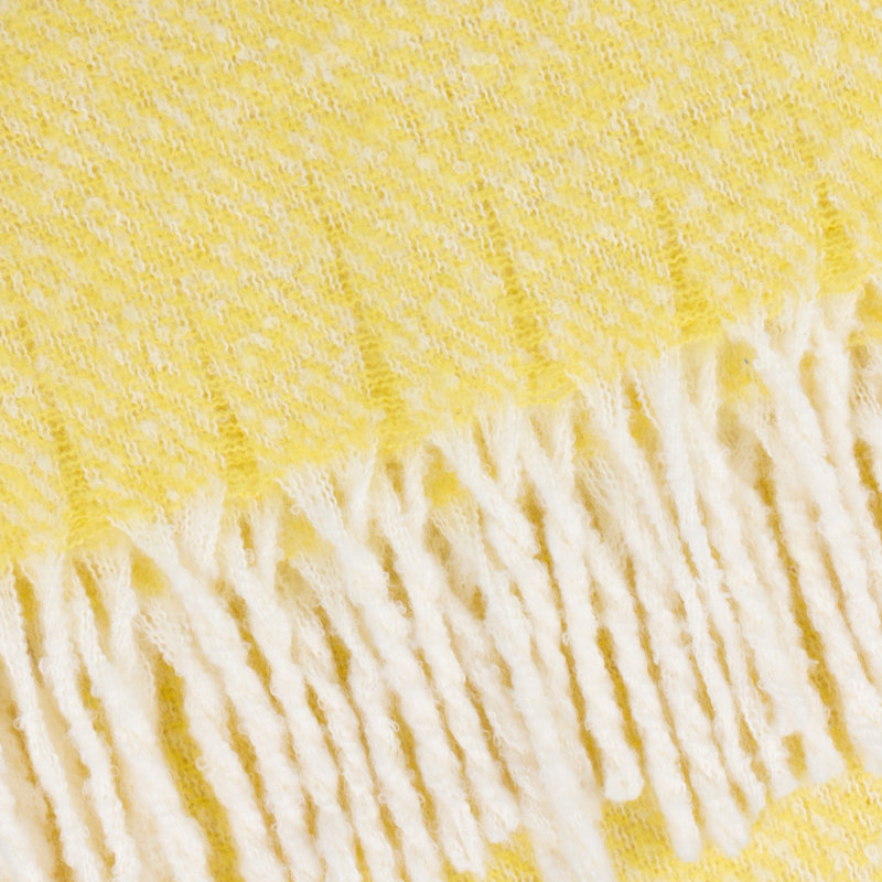 Machine Woven Throw Blanket, Yellow