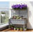 Spacious Raised Garden Bed,Elevated Wood Planter With Trellis For Climbing Plants,With Legs And Drainage Holes-355396887