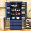 Garde-manger Natalene, armoire haute autoportante avec 3 tiroirs et tablettes réglables-1682717141