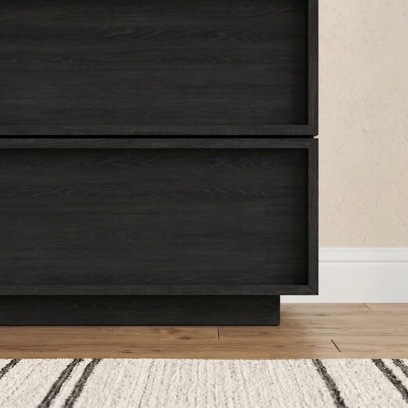 Ensemble de chambre à coucher 3 pièces (ensemble de commode 9 tiroirs et commode 3 tiroirs de 2), Noir