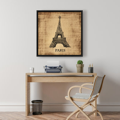 Illustration de la Tour Eiffel - Toile encadrée, décoration intérieure