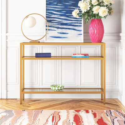 Ceno Glass Top Console Table