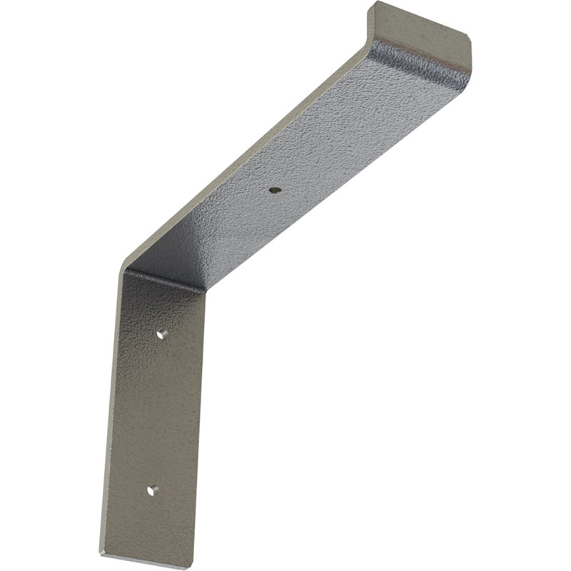 Support de tablette en acier, Argent martelé, H 7 po x l 2 po x P 10 po