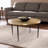 Round Cocktail Table With Embossed Top