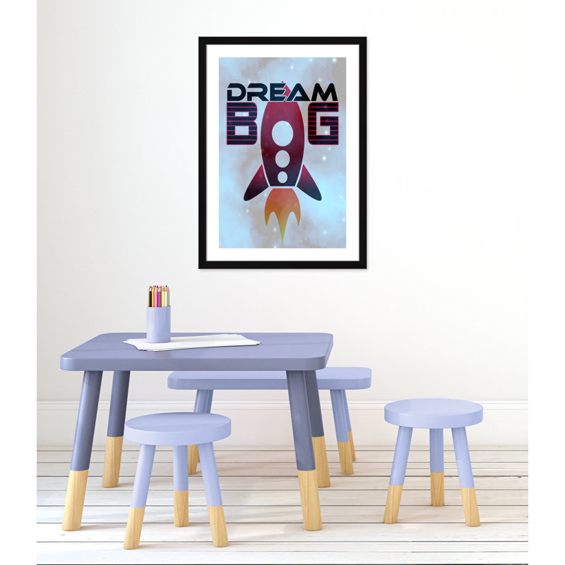 Grande surface de rêve, H 36,5 po x l 26,5 po x P 0,63 po, Cadre noir