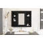 Armoire à pharmacie de 35 po x 27,5 po, armoire de rangement murale pour salle de bain, armoire de salle de bain moderne avec miroir, armoire à miroir avec 6 tablettes ouvertes (meuble-lavabo non inclus)