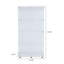 Vitrine lumineuse en verre à deux portes avec 4 tablettes, blanc-570435728
