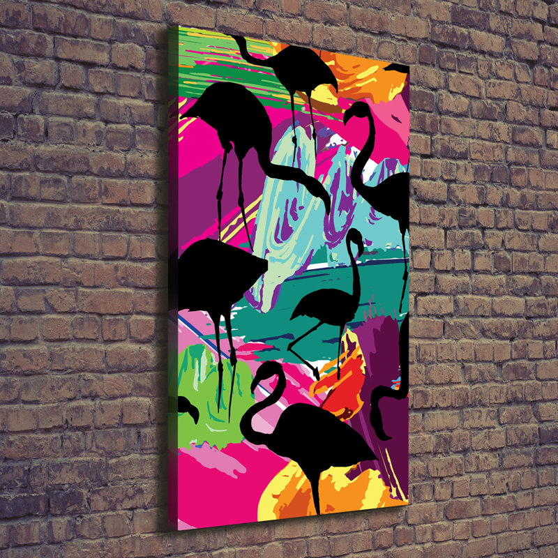 Flamingos - Wrapped Canvas Print