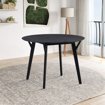 Table de 42,25 pouces, table de salle à manger en bois pour 4 personnes, table de cuisine ronde moderne pour salon, appartement, restaurant