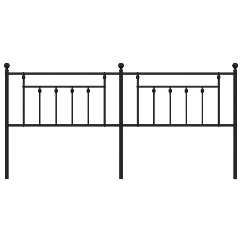 Metal Headboard, Black, Super King - 193 x 200 cm