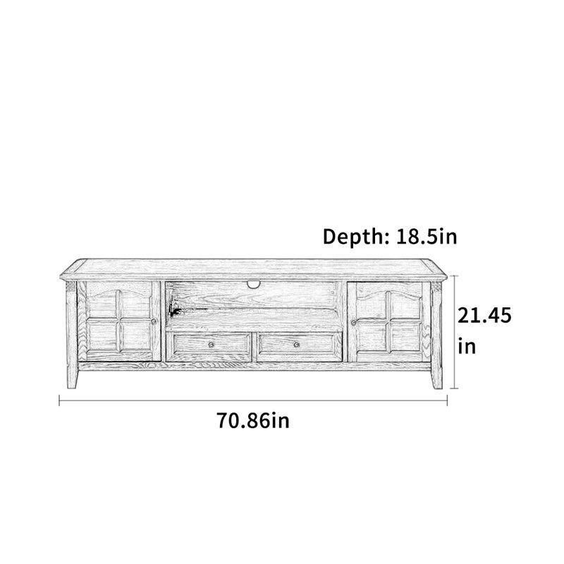 Meuble télé Rustic, 70.86"