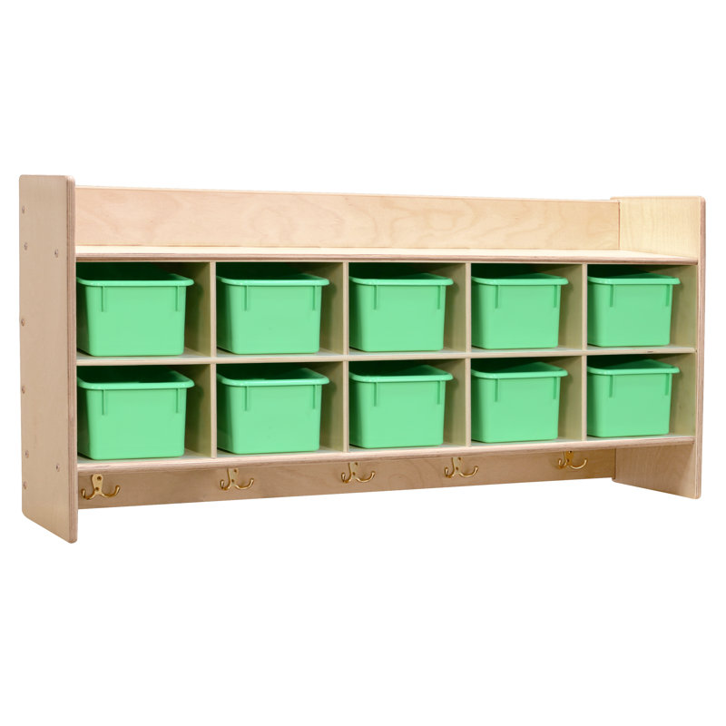 Rangement mural avec crochets Contender (10), Non assemblés, Vert lime