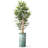 Artificial Tree in Contemporary Blue Stripe Patterned Planter Fake Bamboo Silk Tree-103685653