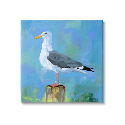 " Coastal Seagull " by Victoria Barnes Painting Print