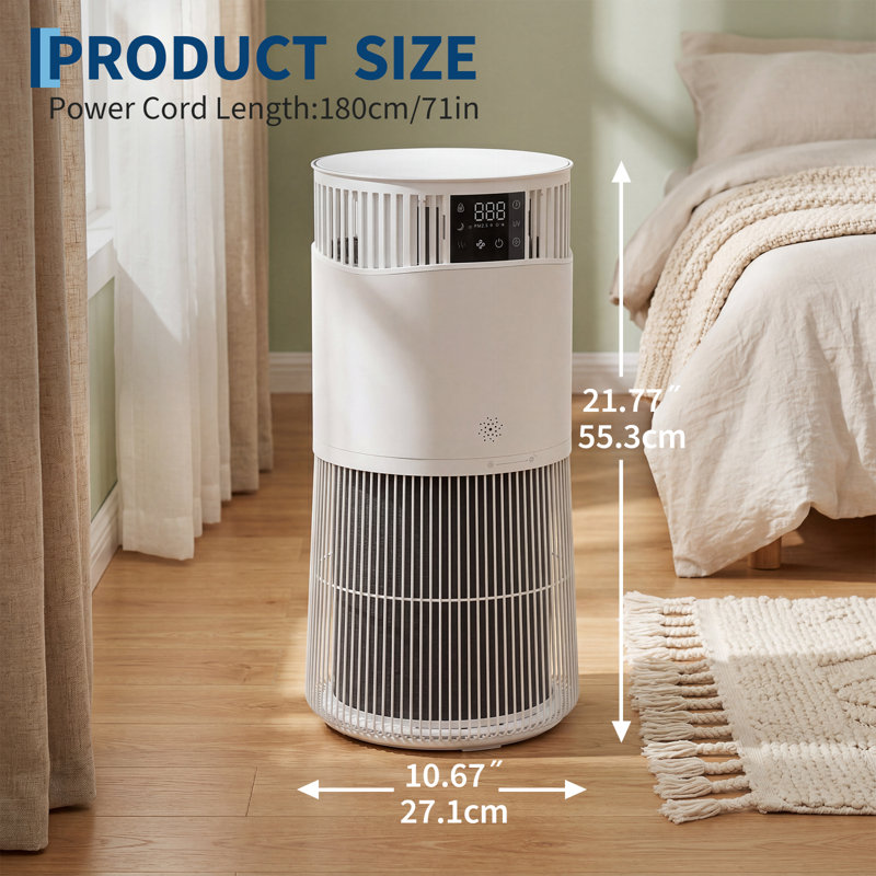 Purificateur d'air HEPA pour la maison, filtre à air à haute efficacité avec filtration avancée, élimine les allergènes, idéal pour une utilisation à l'intérieur