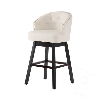 360°Swivel Bar Stool With Stunning Nailhead Trim