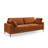 Jeses 84.3" W Square Arms Sofa with Metal Legs and Button Tufting -1615140230
