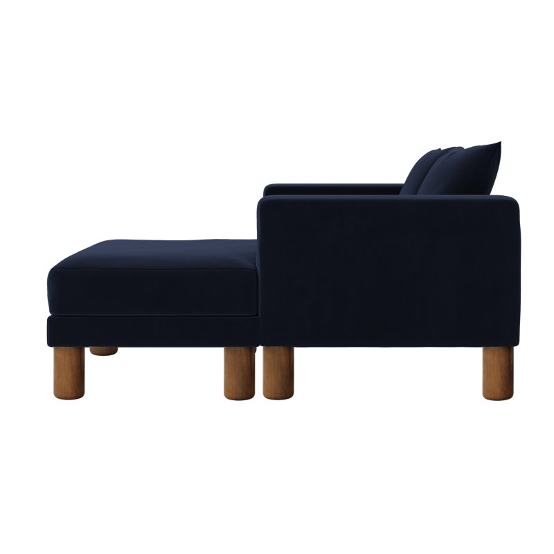 Canapé modulaire Essential, Indigo Recycled Velvet, Cylinder