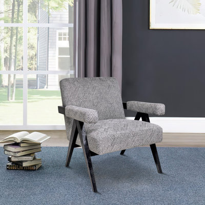 Modern Neutral Upholstered Armchair - 30" x 33" x 36"