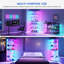 175cm Corner Glass Display Cabinet with 5-Tier Shelves, RGB Lighting, Motion Sensor and Push-to-Open Doors-1474473519