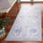 Cvjatko Oriental Machine Woven Polyester Area Rug in Ivory/Blue-1246855267