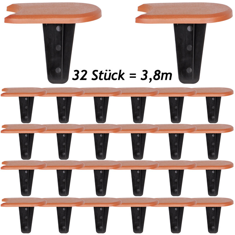 Baya 11.5 cm H x 15.98 cm W Lawn Edging Fencing