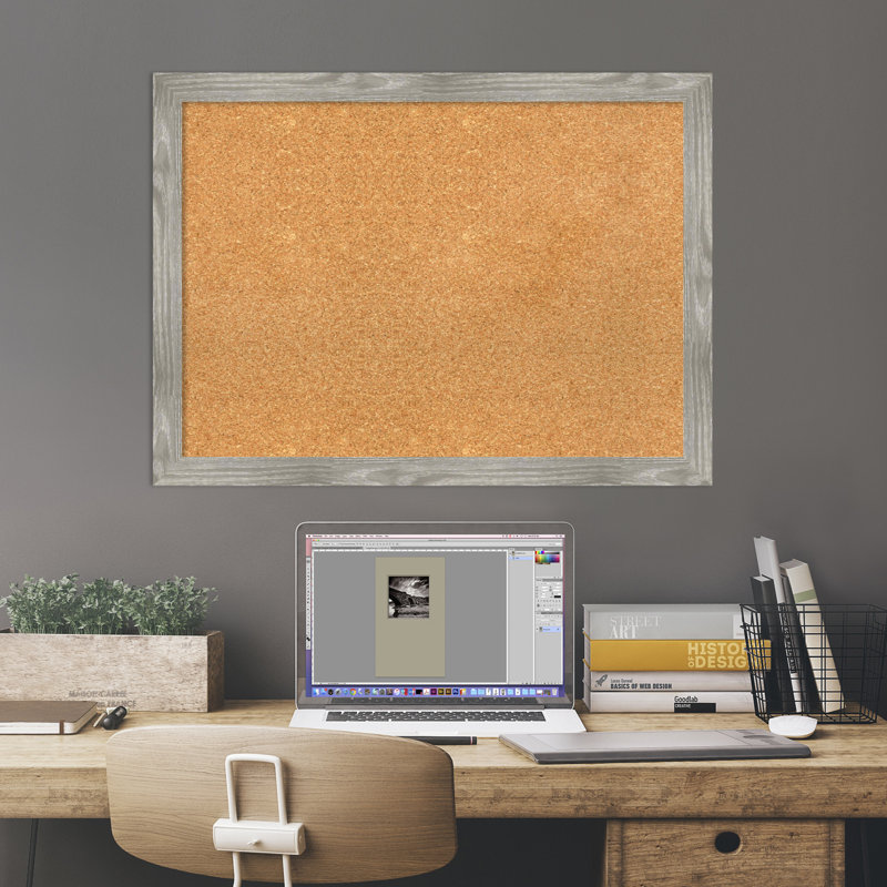 Dove Cork Corkboard / Bulletin Board, 1'10" H x 2'6" W