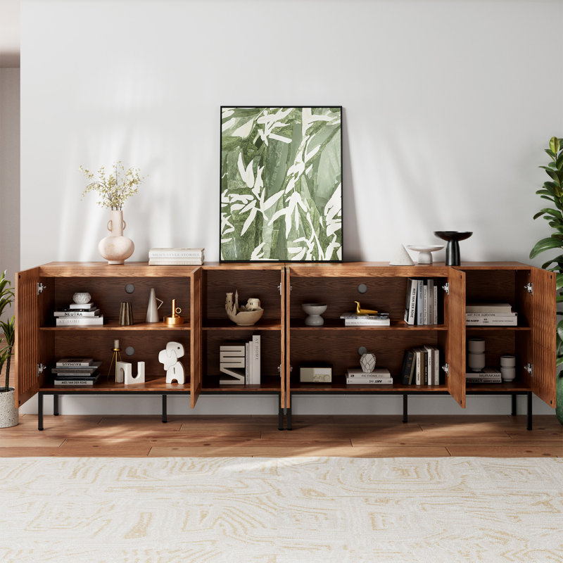 Ensemble d'armoire de rangement 2,3 portes avec portes et tablette réglable, armoire autoportante, buffet moderne pour salon, salle à manger, cuisine, couloir
