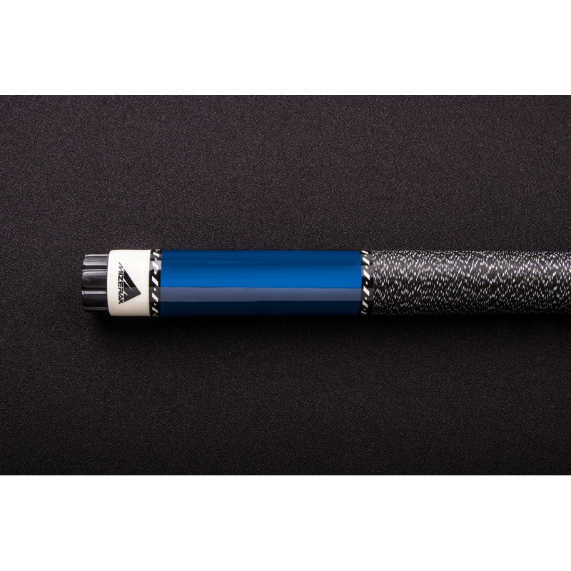 57" Blue Hardwood Two-Piece Pool Cue with Leather Tip