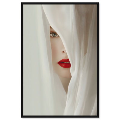 Secret Under Silk Canvas Fashion Print by Oliver Gal, Black Frame, 10 x 15