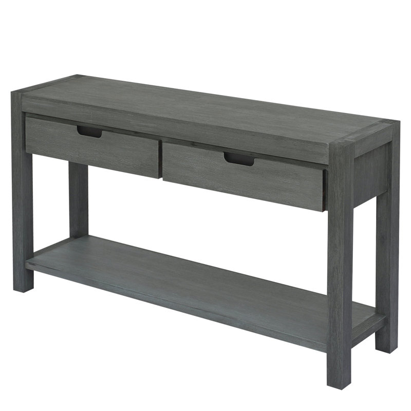 Modern Minimalist Console Table, Antique Green