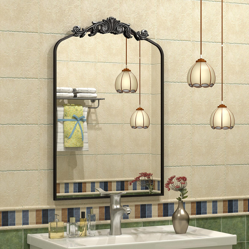 Miroir mural Wooster,  36 po x 24 po, Noir mat