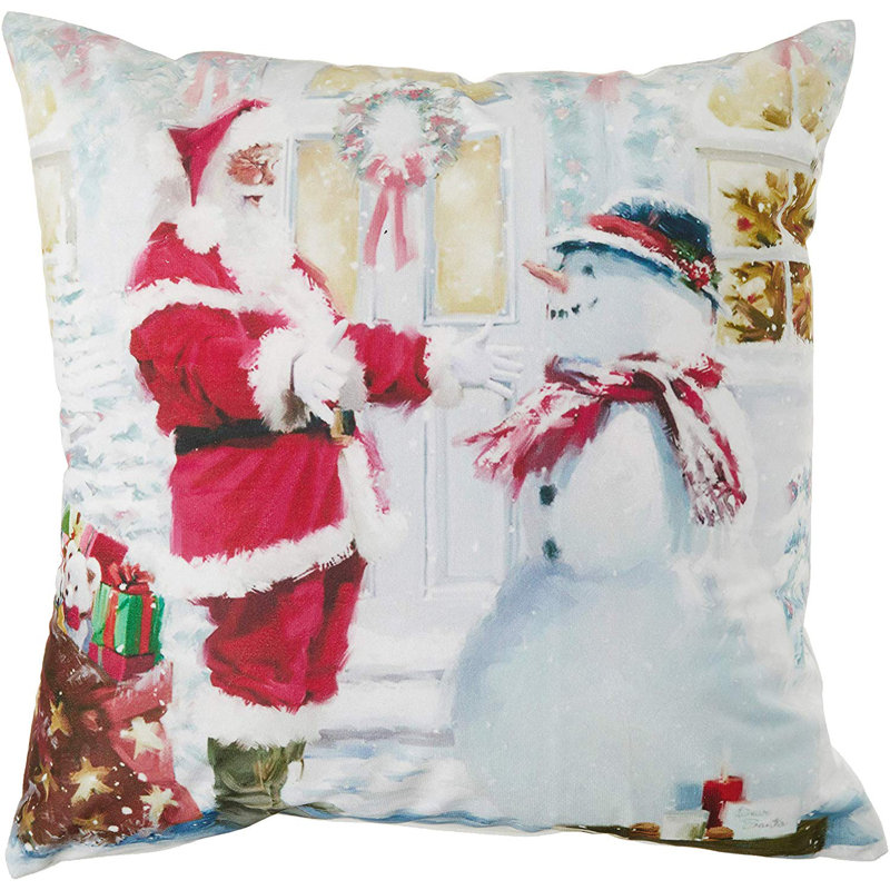 Christmas Snowed Man Throw Pillow, Pillow Cover & Insert