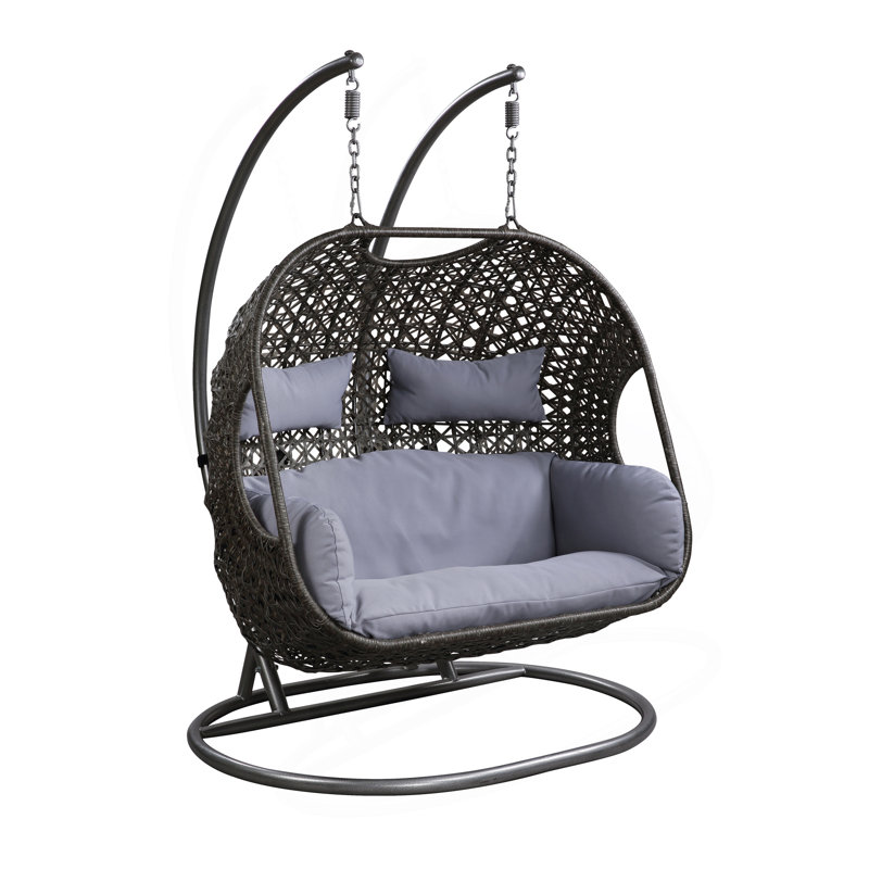 Chaise suspendue en osier et tissu Vasant
