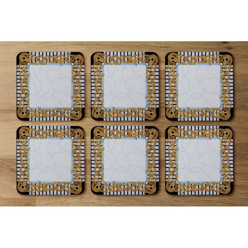Square 6 Piece Coaster Set