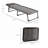 Reclining Chaise Lounge Chair, Portable Sun Lounger, Folding Camping Cot, with Adjustable Backrest and Removable Pillow